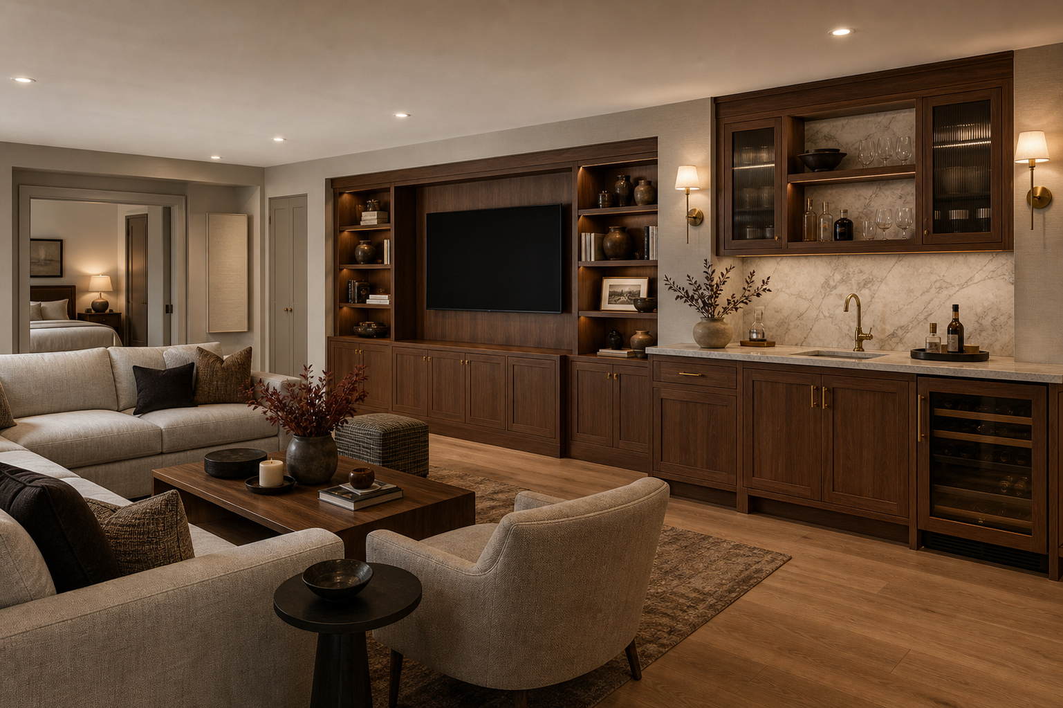 Oakhart Remodelling basement remodel website preview
